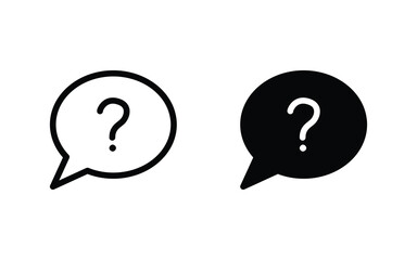 Question icon set vector for web, ui, and mobile apps