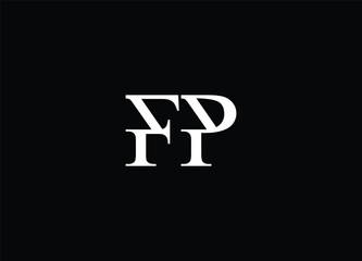 FP modern monogram and elegant logo design, Professional Letters Vector