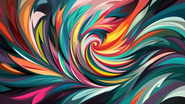 AI-produced wallpaper featuring abstract art