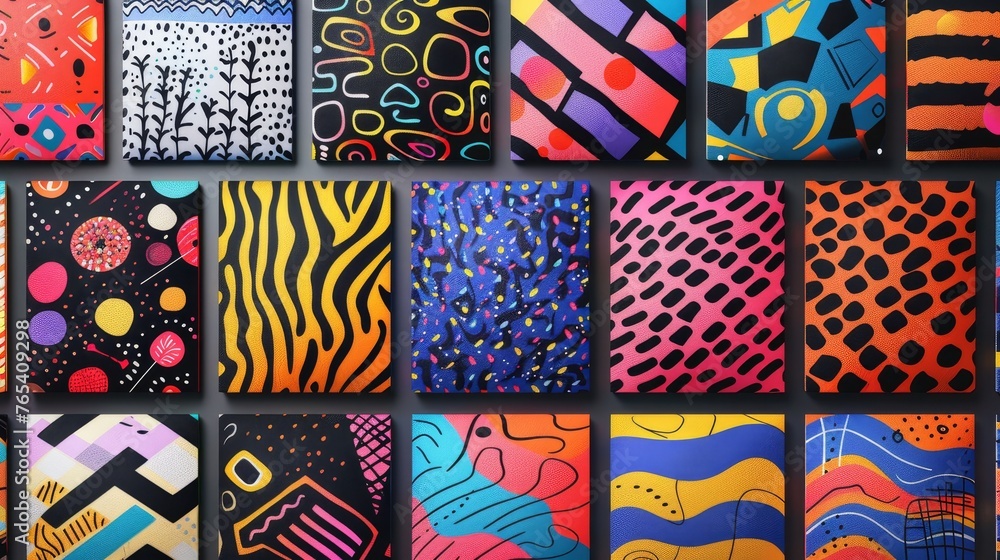 Poster graphic resources: a collection of vibrant and abstract patterns