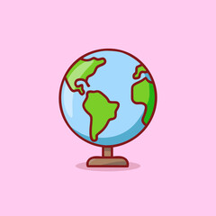 Globe vector art illustration

