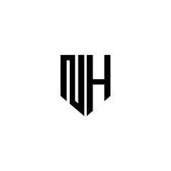 NH letter logo design with white background in illustrator. Vector logo, calligraphy designs for logo, Poster, Invitation, etc.