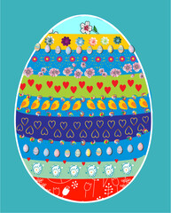 Easter decoration with beautiful decorative Easter egg