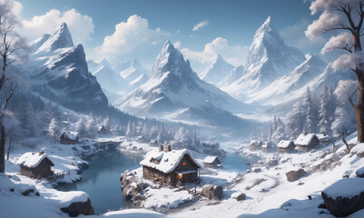 Stunning Winter Game Art detailed