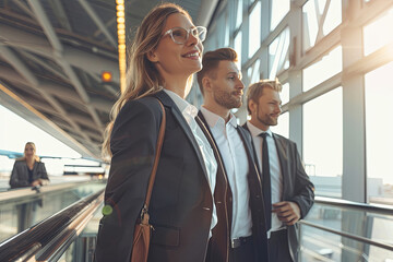Business team at the airport