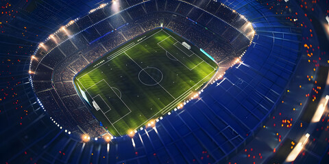 Captivating Night View of the Soccer Stadium
