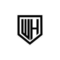 WH letter logo design with white background in illustrator. Vector logo, calligraphy designs for logo, Poster, Invitation, etc.