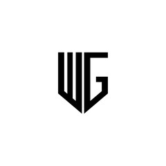 WG letter logo design with white background in illustrator. Vector logo, calligraphy designs for logo, Poster, Invitation, etc.