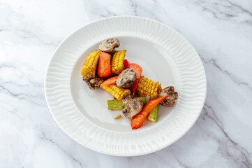 grilled vegetables on a plate