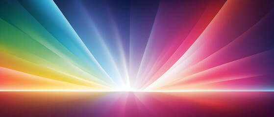 Glittering prism light gradient background, light enters from the left and right. Abstract background illustration. - obrazy, fototapety, plakaty