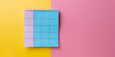 Vibrant Calendar Planner with Strategic Copy Space for Organized Productivity