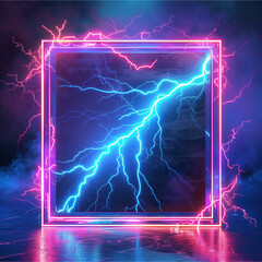 lightning photo frame effect for background