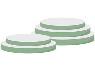 Round Empty Podium Background Illustration