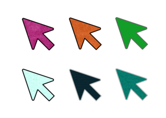 arrow icon symbol with multi color	
