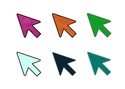 arrow icon symbol with multi color	
