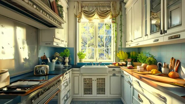 a classic kitchen in a classical style.