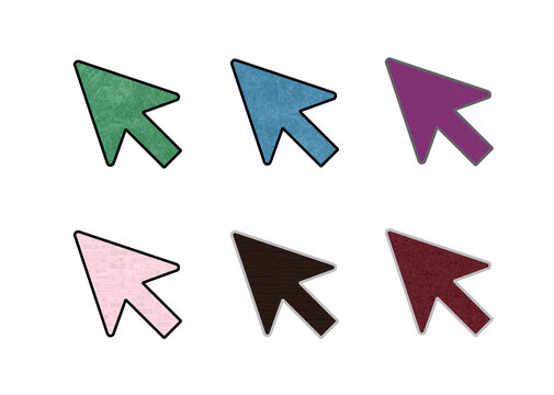 arrow icon symbol with multi color	
