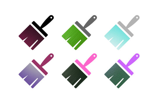 coloring tools icon symbol with texture