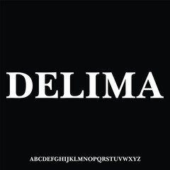 DELIMA, luxury modern font alphabetical vector set