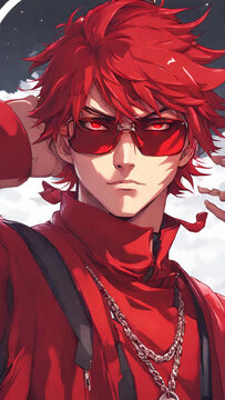 Red Handsome Anime Guy