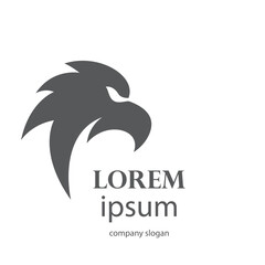 Simple and elegant eagle head logo design