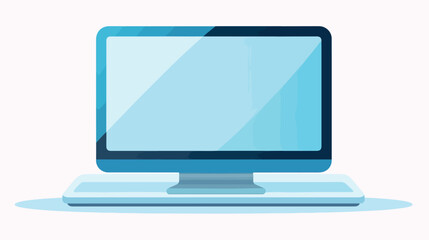 Computer device icon flat vector isolated on white background