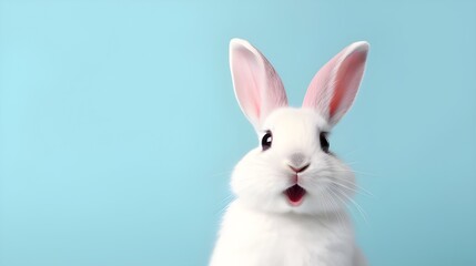 Obraz na płótnie Canvas Cute white animal pet rabbit 