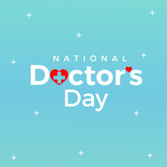 Vector international happy doctor's day social media post design With heart icon