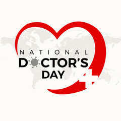 International happy doctor's day social media post design. Doctors day celebration poster, banner, Health day contribution