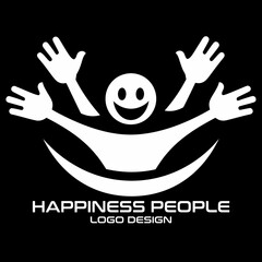 Happiness People Vector Logo Design