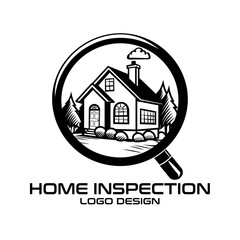 Home Inspection Vector Logo Design