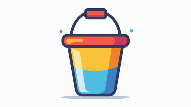 Bucket icon symbol vector image. Illustration 