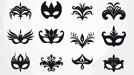Fototapeta na wymiar carnival mask icon or logo isolated sign symbol vector