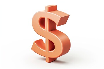 ector 3D Icon Dollar 3D Icon Isolated On White 