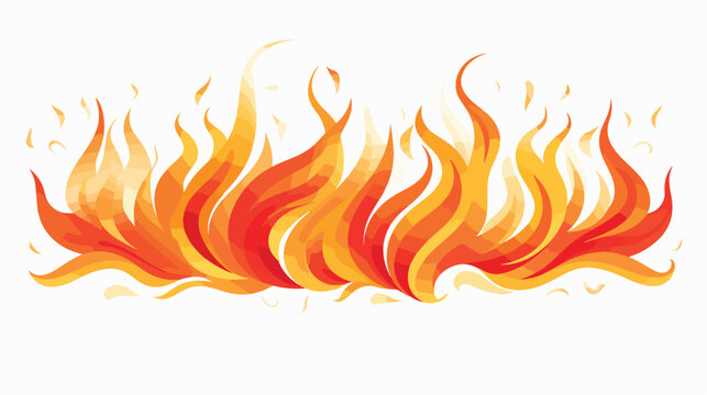 Decorative flame background flat vector