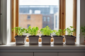 Seedlings of vegetables for planting in the open ground in the garden are grown on the windowsill - preparation for the summer season, subsistence farming