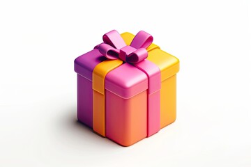 Obraz premium Vector 3D Icon Gift Box 3D Icon Isolated On White
