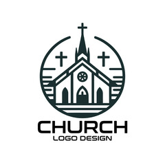 Church Vector Logo Design
