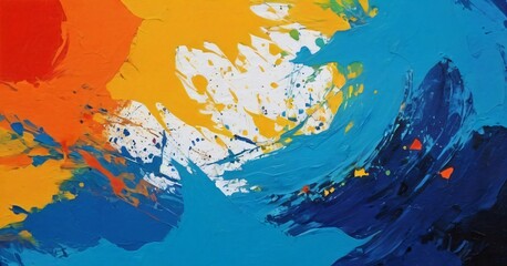 Abstract illustration of colorful ink or liquid splatters