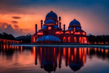 Grandeur of Faith: Majestic Mosques of Europe and Canada - A Panoramic Exterior Display Celebrating Architectural Brilliance and Cultural Harmony generated by AI