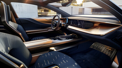 Every detail in the electric concept cars interior reflects modern luxury.