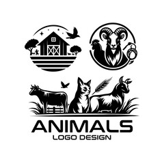 Animals Vector Logo Design