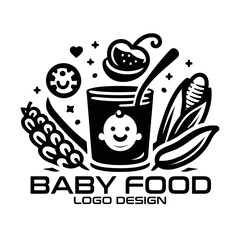 Baby Food Vector Logo Design