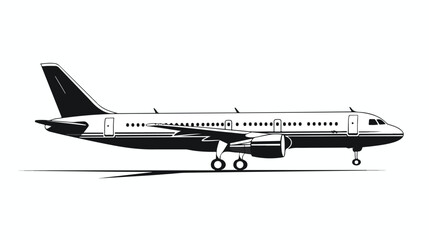 Aliha34 airplane silhouette isolated icon vector illustration