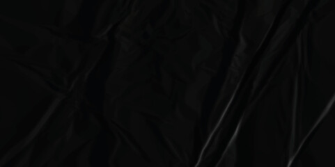 Dark black crumpled paper texture background. black crumpled and top view textures can be used for background of text or any contents.	
