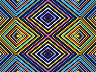 Abstract Background of Colorful Lines. Geometric Digital Art. Modern wallpaper.