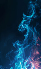 Fototapeta premium Elegant swirls of smoke in a dark abstract blend of mystery.