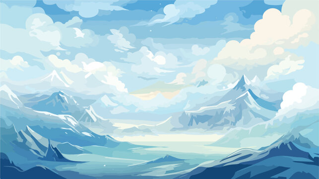 Dramatic high fantasy mountain landscape with surreal