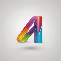 Logo Letter "N" ver1 colorful background