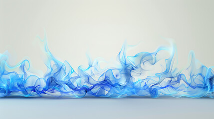 Ethereal blue waves flow gracefully in a surreal digital art piece.